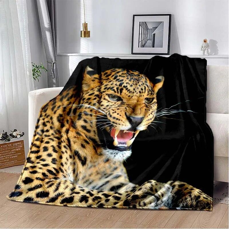 3d Tier Gepard Leopard Cartoon Blanket for Bed Picnic Blanket Sofa Thin Blanket Air Conditioning Blanket Customized Blankets
