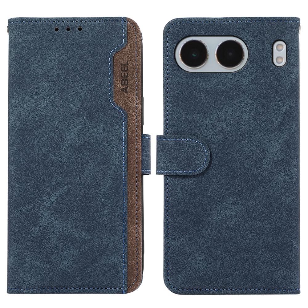 

ABEEL For OnePlus Nord 4 Case Color Splicing Leather Flip Phone Cover RFID Blocking Blue