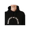 Emporio Armani Loose Letter Print Hooded Long Sleeve Sweatshirt Men tops Black 6R1ME9-1JWPZ-00C5