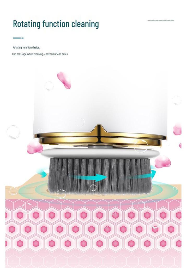 Electric Facial Cleansing Brush - Soft Bristle Exfoliator and Pore Cleaner Beauty Device