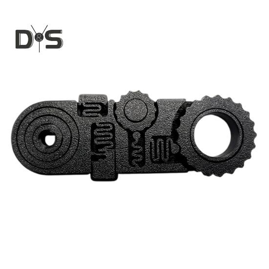 

3D-печатная игрушка-фиджет 5-в-1 с вращающейся шестеренкой и гироскопическим спиннером, портативная игрушка для снятия стресса для всех возрастов, студентов, офисных работников чёрный