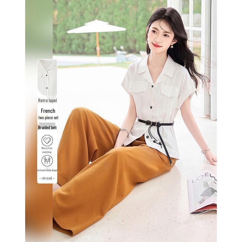 Retro French Style Women s Two-Piece Set M
