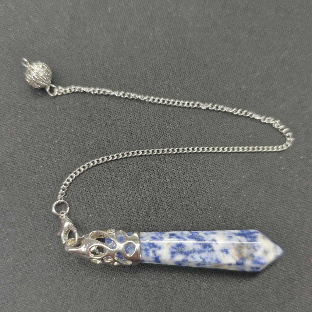 1 pz Pendolo Esagonale in Pietra Naturale per Radiestesia Wicca Pilastro di Cristallo Appuntito Pendoli Semplici Pendolo Reiki Amuleto
