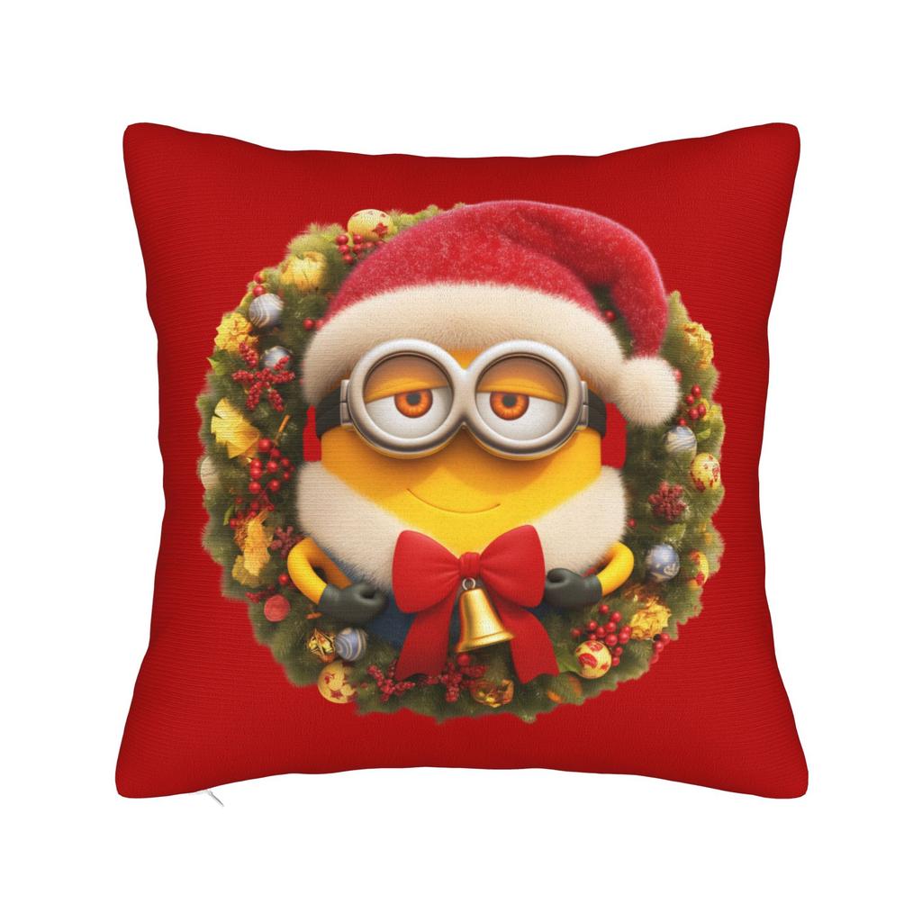 Cartoon M-Minions Christmas Pillowcase Soft Polyester Cushion Cover Gift  Throw Pillow Case Cover Home Zippered 40*40cm