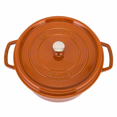 Staub Pico Cocotte Round 28cm Cinnamon (11028806) - Enameled Pot with Handles, Rund Brater Cinnamon. Stylish Pot, Cookware, and Kitchenware.
