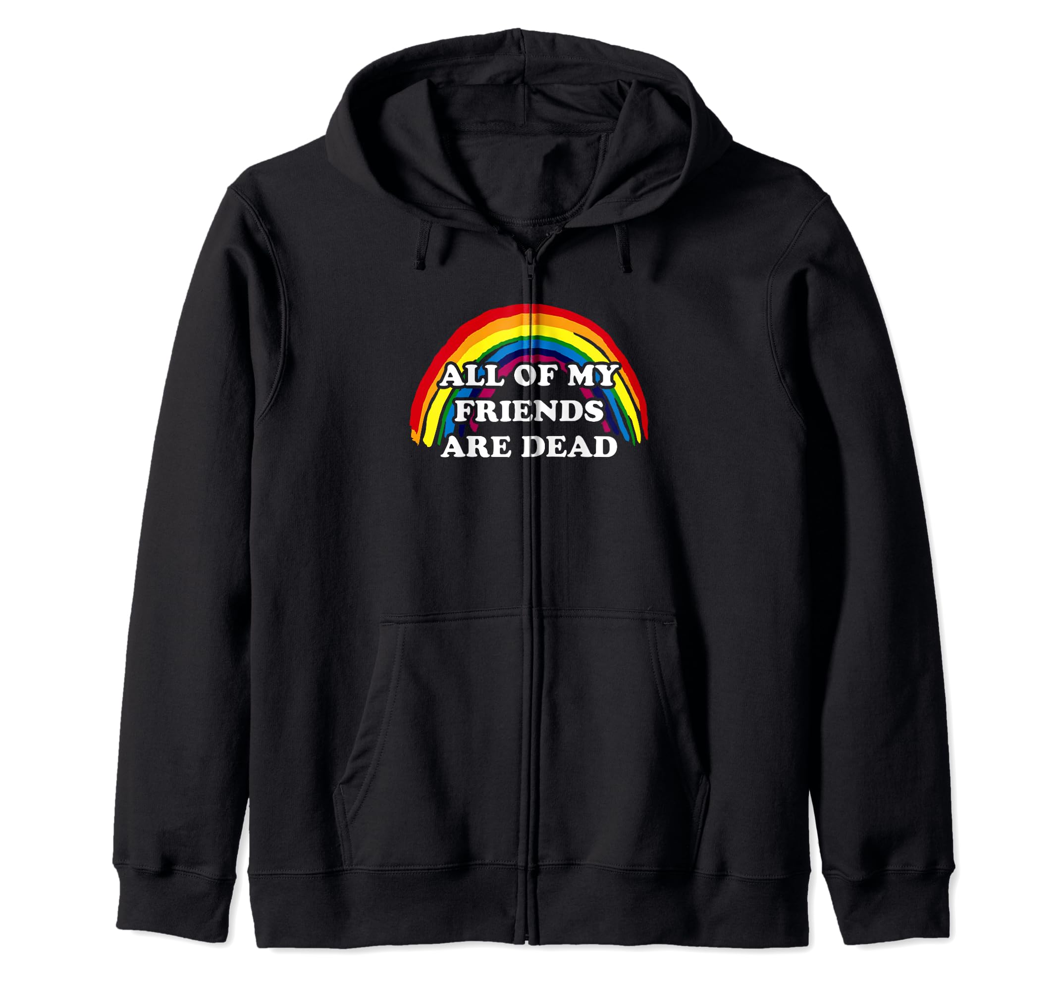 

All of My Friends Are Dead Rainbow Zip Hoodie чёрный