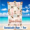 Dog Theme Beach Towel Personalized Custom Name & Text Soft Quick Dry Beach Towel for Swimming Travel