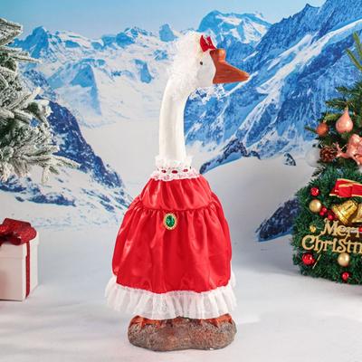 Porch White Goose Christmas Skirt, Christmas Party Decoration Clothes, 23 Inches, Goose Dress, Dress Up