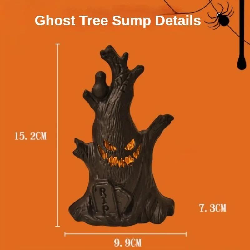 1–10PCS Halloween Pumpkin LED Ghost Candle Lights Spooky Night Decor for Party Room Setup Photography Props Holiday Ornaments