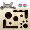 Cutie de îmbogățire puzzle pentru zgâriat pisici, Jucărie interactivă puzzle pentru pisici, cu Bilă cu Clopoțel & Șmirghel în Interior, Mental pentru Sănătatea Ghearelor, Cutii de Zgâriat Jucării