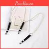 Women Pearl Faux Suspenders Belt Shirt Decoration Adjustable Elastic Duckmouth Clip Back Strap Outwear Strap Chain Jewelry Suspender Strap Clip