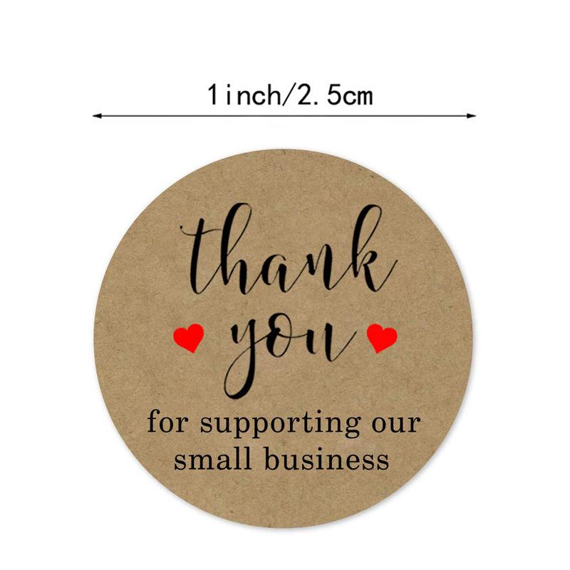 2Rolls  Kraft Paper Thank You Sticker 1 Inch   Seal Label  Stickers Scrapbooking  sticker maker
