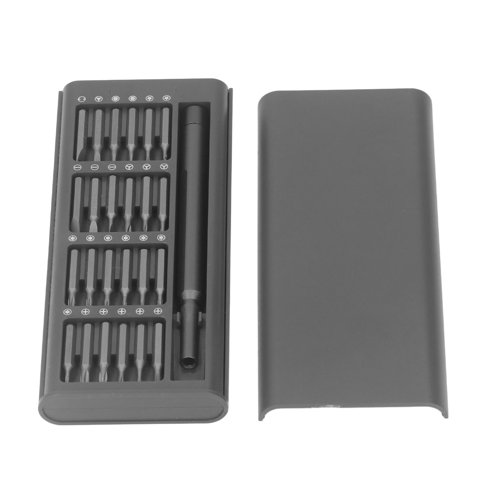 

Precise Screwdriver Kit Ergonomic Handle Anti Slip Mini Screwdriver with 24 CVS Bits for Watch