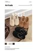 2025 Winter Women's Furry Outdoor Shoes, Velvet-Lined, Thickened, Closed-Toe Fur Slippers, Warm Lambswool Loafers