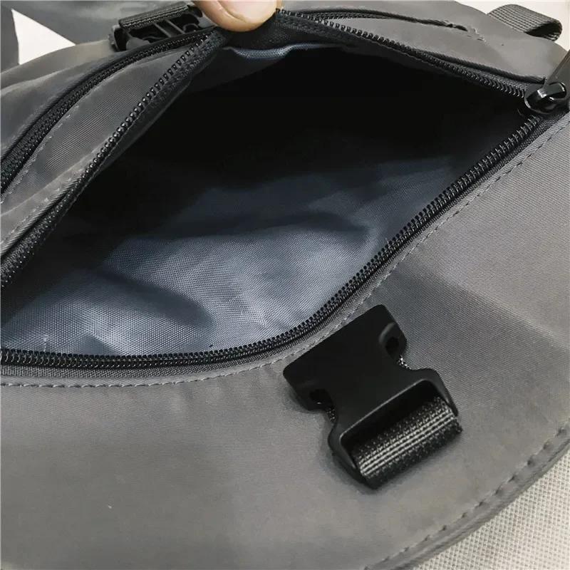 Water-Repellent Men Fashion Shoulder Bag Nylon Solid Color Messenger Bags Phone Pouch Unisex Men Handbag Casual Women Crossbody Bag
