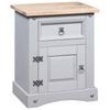 Day and Night - Day and Night Corona Range Mexican Pine Grey Bedside Table 53x39x67 Cm
