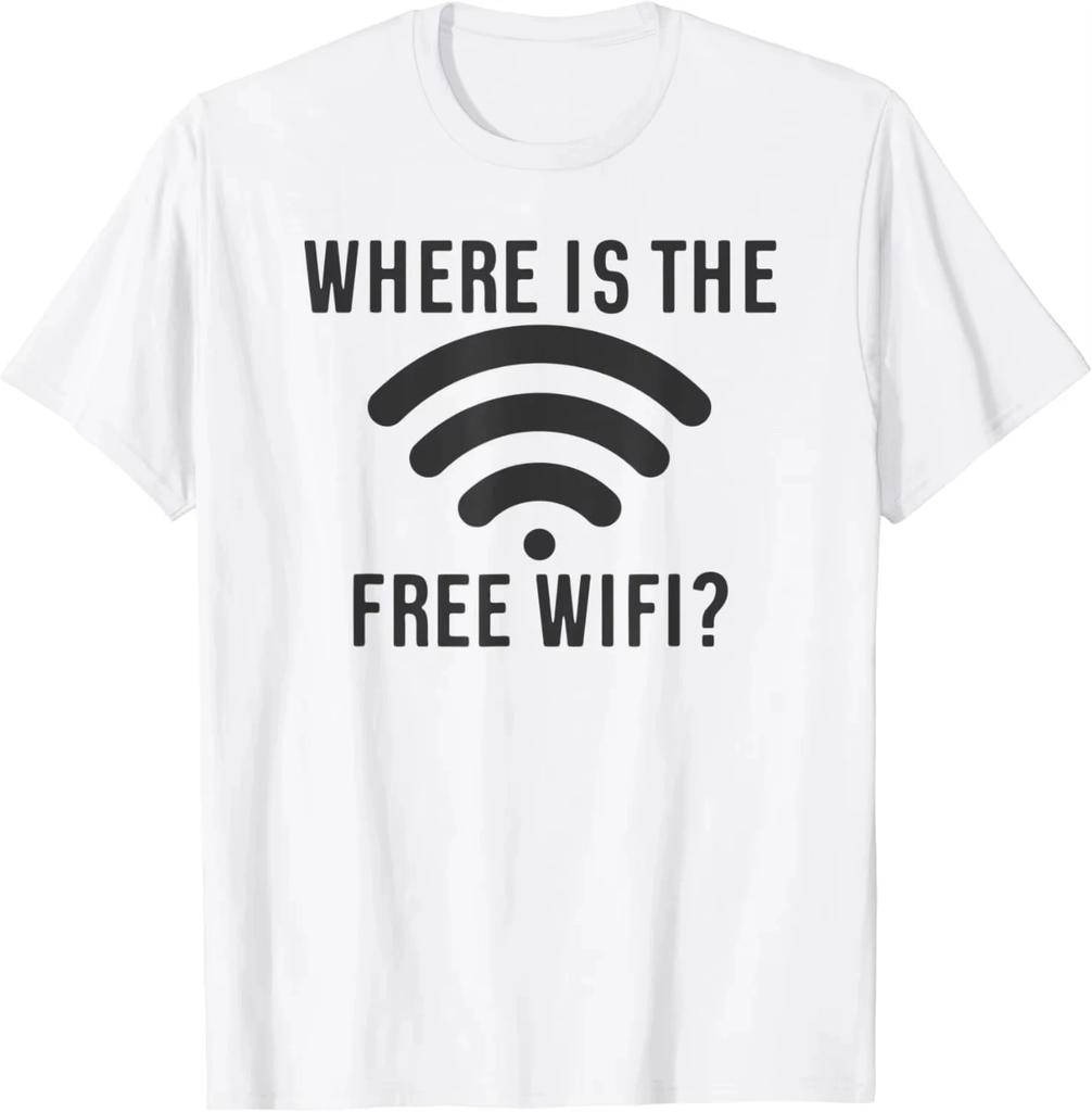 2026 Funny Sarcasm Quote Unisexs Free WiFi Tshirt Math Equation Novelty Tee Unisex Clothing Printed Streetwear Graphic T Shirts