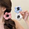 2pcs Korean Style Sponge Puff Flower Hair Claw Pearl Exaggerated Crab Clip  Daily