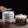 Multi-Functional Plastic Tea Storage Box Transparent Stackable Dust-Proof Snacks Cake Case Sealed Large Capacity Tea Bag Box