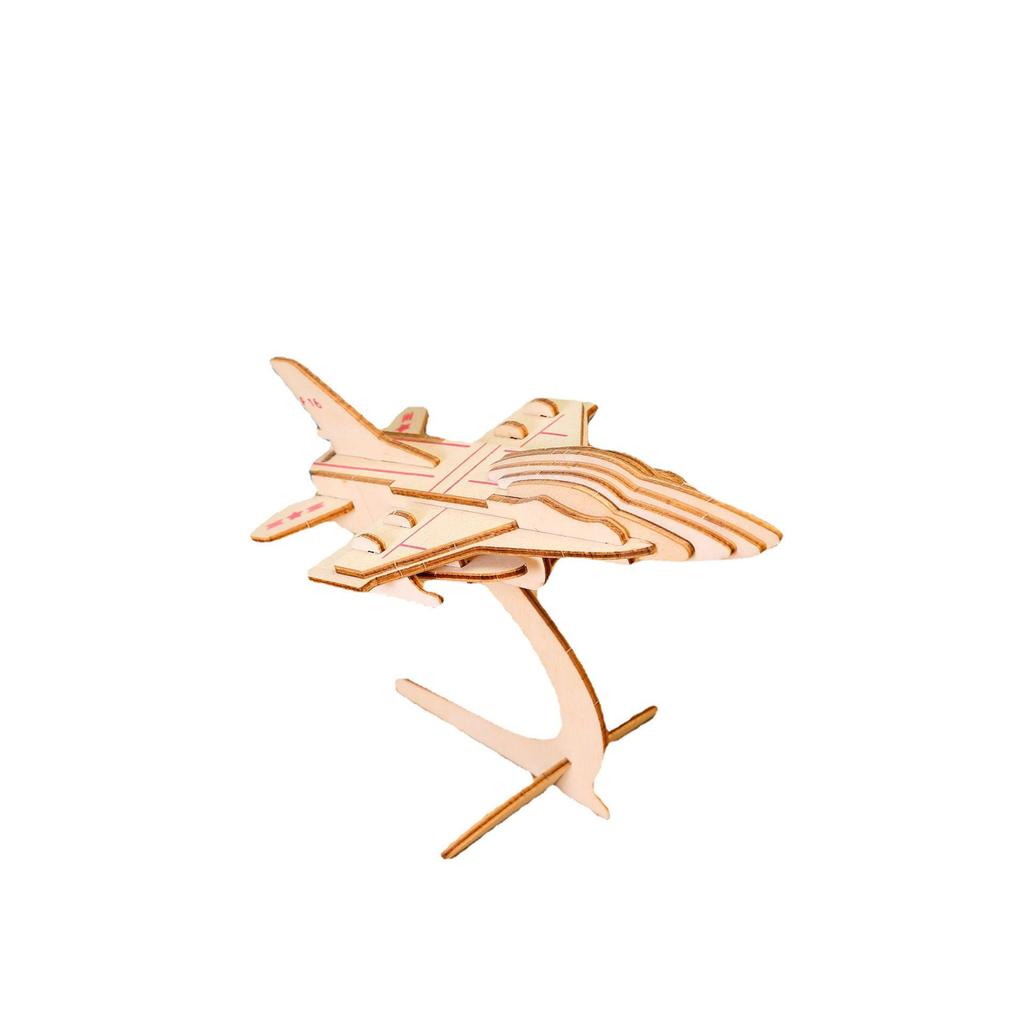 3D Wooden Fighter Bomber & Warship Puzzle Toy for Kids