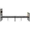 Metal Bed Frame Without Mattress Sonoma Oak Finish 183 X 213 Cm