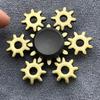 Office Desk Toys Brass Color Finger Spinner Metal Adhd Anxiety Fidget Spinner Cool Funny Hand Spinning Kids Toys