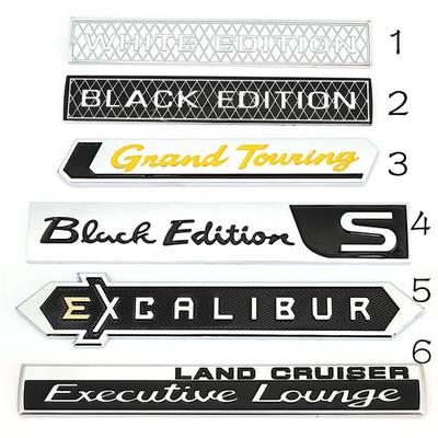 Land Cruiser Executive Lounge için Araba Çıkartmaları Rozet Amblem Çıkartması Beyaz Siyah Edition S Excalibur Grand Touring GT Çıkartmaları