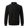 Men S Casual Long Sleeve Jacket With Zipper Pockets Turn Down Collar Solid Color