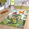 Cartoon Dinosaur Jungle Green Pattern Carpet Soft Non -Slip Indoor Rug Cartoon Game Rug Room Bedside Crawling Anti -Fall Floor Mat