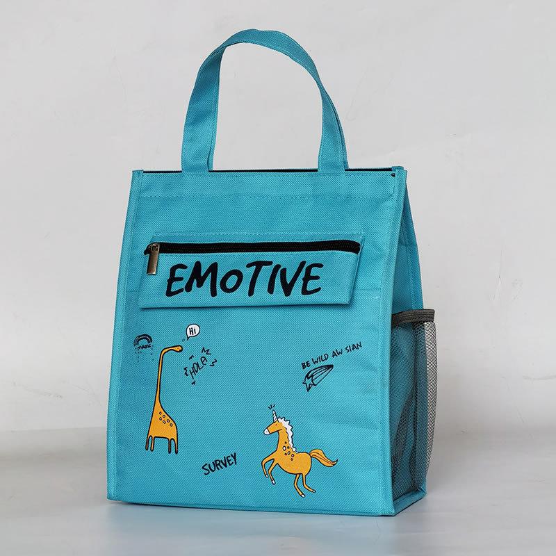 Cartoon Style Insulated Lunch Bag With Oxford Fabric Cool Keep For School And Work