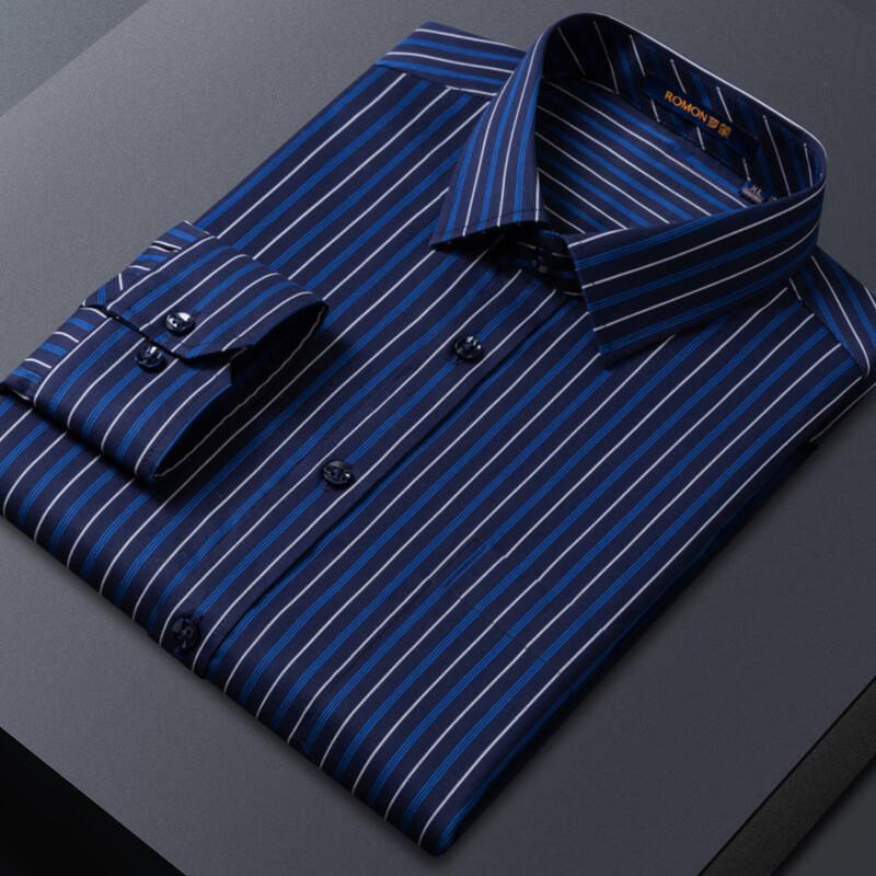 

ROMON Men s Business Casual Plaid Shirt 175-179cm_75kg