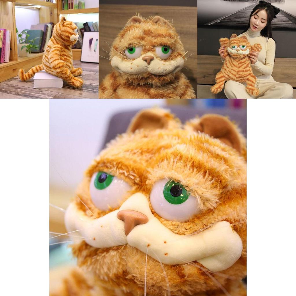 Animacinis Garfieldas Pliušinis Žaislas Storas Katė Minkštas Kimštas Gyvūnas Pagalvė Lėlė 12-18 Colių**