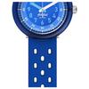 Swatch FLIK FLAK BUBBLY HOURS Series Quartz Movement 30 Meters Waterproof Swiss Watch 31.85mm Blue Dial Bio-based Plastic Case Silicone Strap ZFCNP002