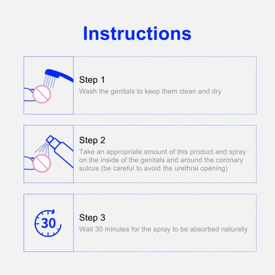 Yousheng 2ML/Bottle Delay Spray Flirt Safe Plant Extracts Men Delayed Topical Spray for External Use