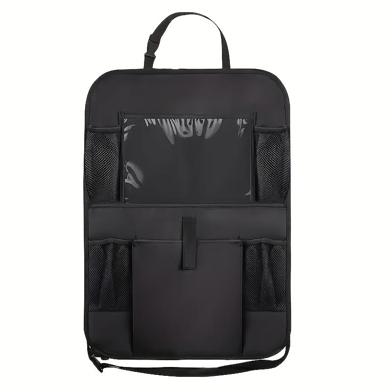Car Seat Back Storage Bag, Rear Seat Kick Mat Protector, Durable Waterproof Oxford Cloth Mesh Pocket for Storing Accessories and Toys.