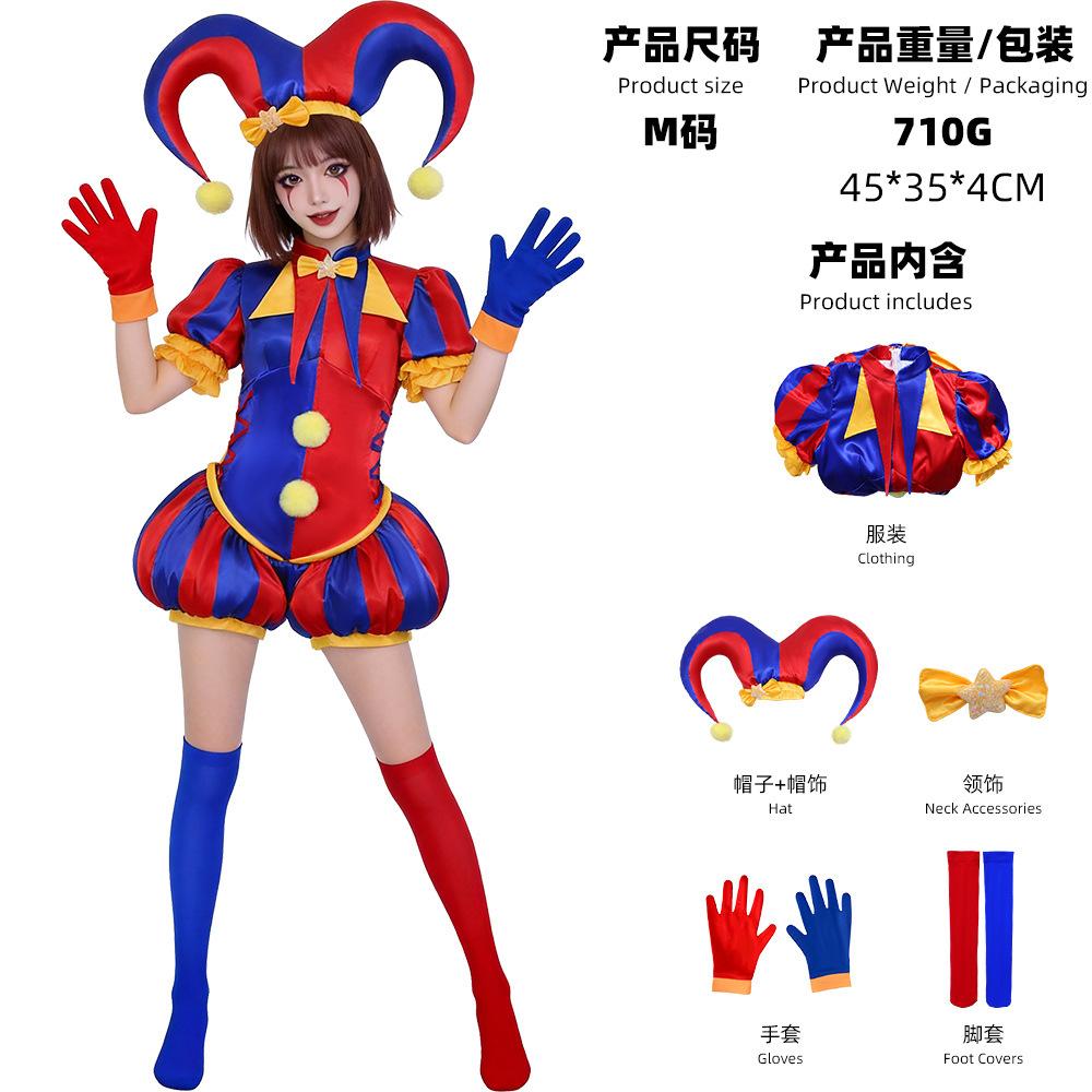 Magic Number Circus Clown Girl Cos Costume Pomni Pamni Costume Halloween Costume Adult s