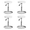 Vidaxl Dining Chairs, 4 Pcs, White, Upholstered In Faux Leather