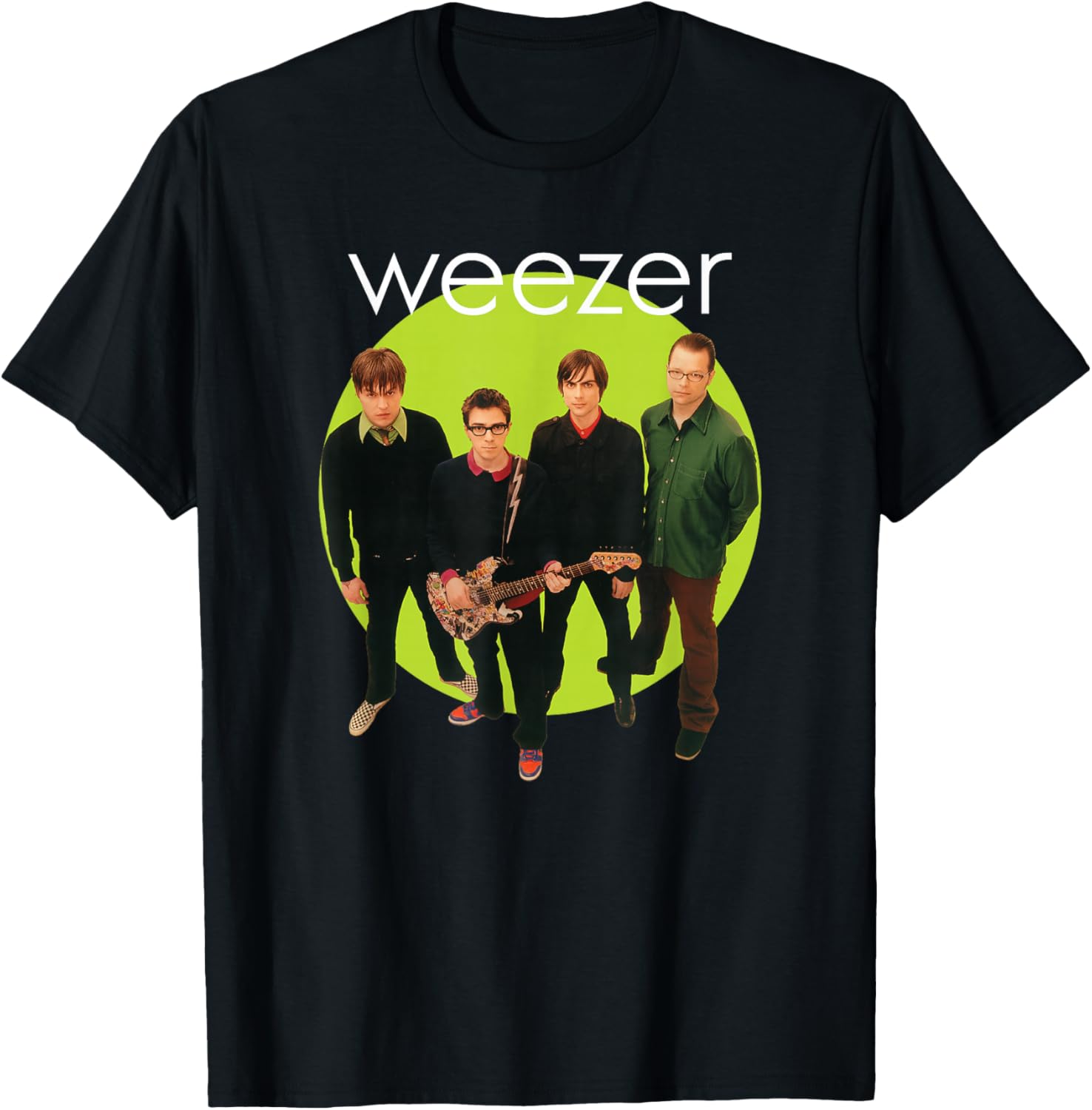 Weezer - Green Album Circle  Small Unisex T-Shirt XXXL
