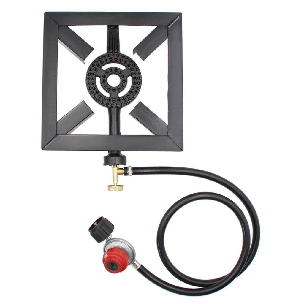 8KW Gas Boiling Ring Cast Iron Burner Large LPG Stove Outdoor Cooker Iron Frame Portable Fire Control Stove