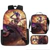 Battle of the Twin Cities Arcane Children's School Bag Pencil Case Backpack Elementary School Cartoon Backpack Three-piece Set