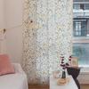 Tenda Finita Giapponese e Coreana Floreale Fresca Senza Foratura Bianca Stampata Cotone Stanza Ragazza Finestra Piccola Tenda Privacy