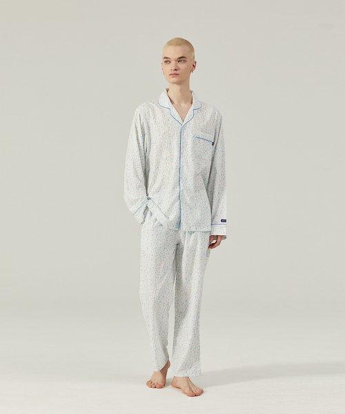 [Sleepy cat] Morning Dew Pajama [Shipped from Korea] 100% Authentic White