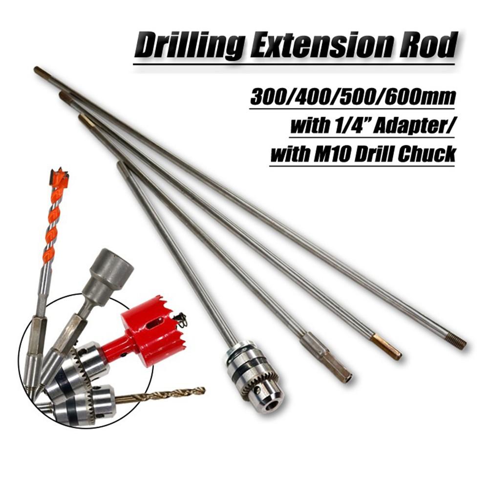 M10 Chuck Drilling Connect Rod Silver 8mm Hex Shank