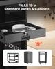 2U Rack Mount Drawer, 22.68 kg Max Load-Bearing, Lockable Server Cabinet Case, Sliding Drawer with Lock and Cable Management Holes, for Network