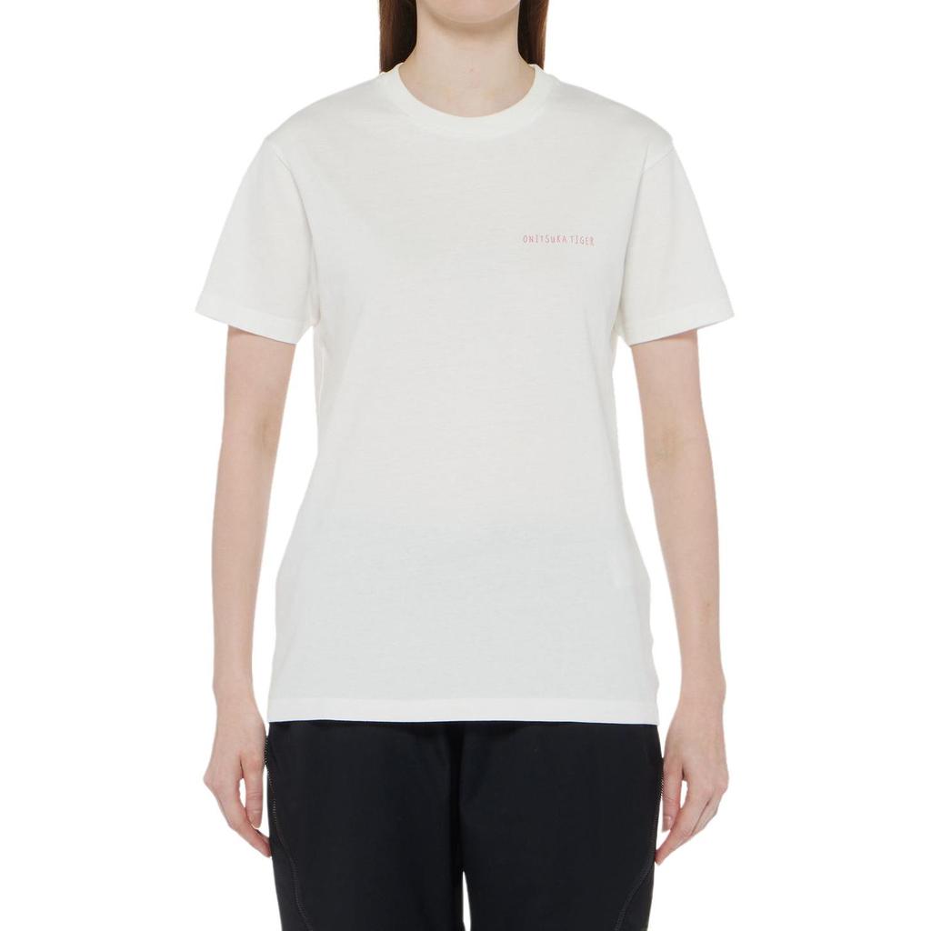 ONITSUKA TIGER T-shirt Casual Grafica SS25 Girocollo Manica Corta Unisex Bianco Sporco 2183B460-700