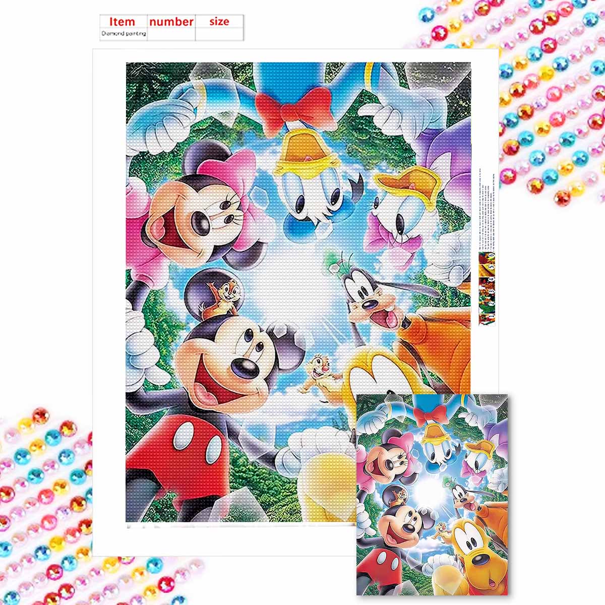 

Алмазная живопись своими руками, набор для вышивания крестом «Веселые мультяшные персонажи», мозаичное искусство, алмазная живопись с полной выкладкой круглыми алмазами, украшение для дома Round 20x30cm