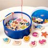 Magnetic Wooden Fishing Game - Educational Toy, Colorful Marine Life Pieces, Interactive Parent-Youngsters Cognitive Development