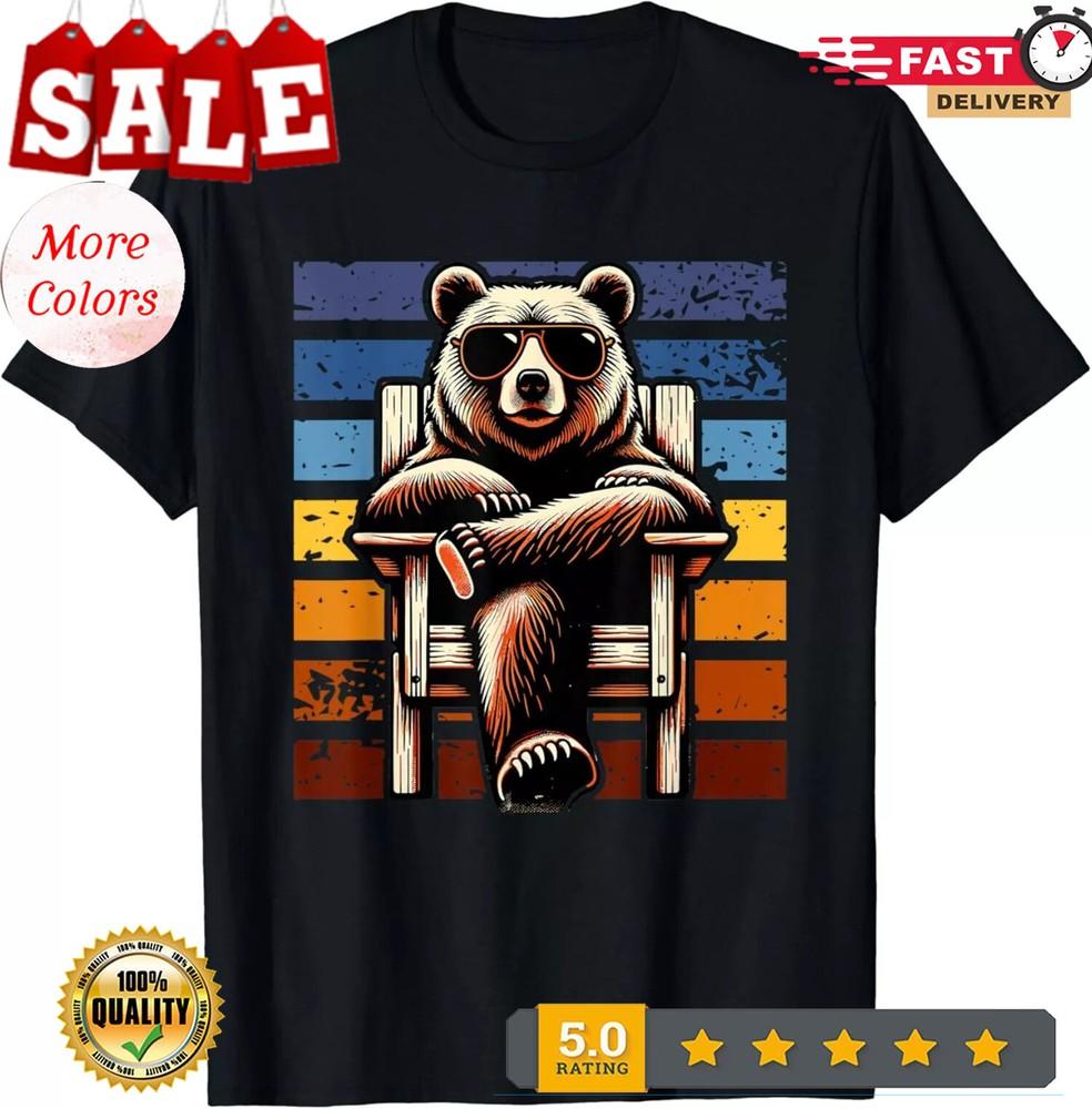 

2025/NEW LIMITED Cool Retro Bear 70s 80s 90s Funny Design Best Gift Tee T-Shirt Unisex T-Shirt XXXL