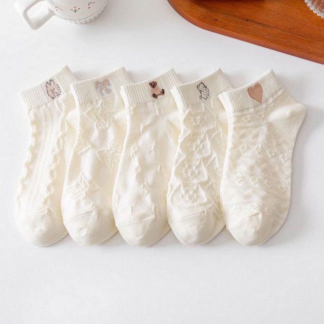 Women's Low-Cut Breathable Boat Socks - Korean Style, Spring/Summer, Deodorant, Short and Thin