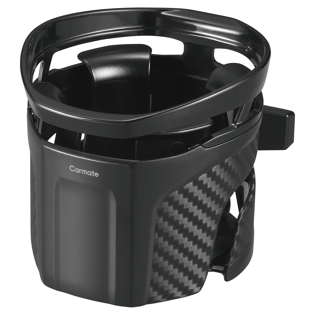 Carmate DZ590 Quattro Series Cup Holder for Cars, Type S, Black Edition